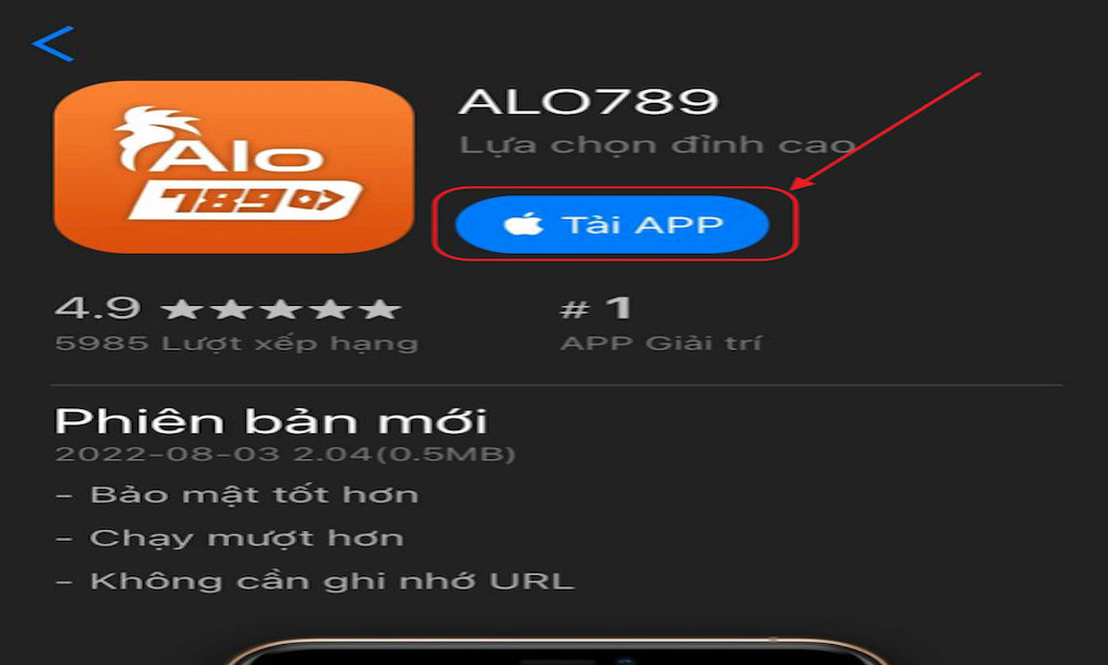 Hướng dẫn tải app Alo789 